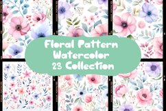 Floral Pattern Watercolor 23 Collection Ai Generated Art Product Image 1