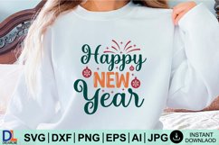 Happy New Year SVG Design, New Year SVG, New Year design Product Image 1