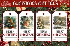 Christmas Village Gift Tags, Winter Gift Tag Designs Product Image 1