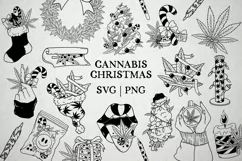 Christmas Cannabis SVG/PNG file, Weed Christmas svg Product Image 1