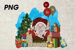 christmas Gnome PNG, Christmas Tree PNG, Sublimation Product Image 1