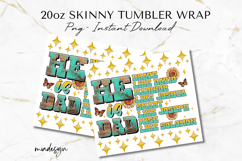 Dad Tumbler Wrap for Sublimation PNG, 20oz Skinny Wrap Product Image 2