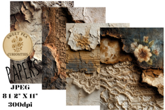 Black, Grunge, Paper, Mixed Media, Papers, Junk Journal Product Image 1