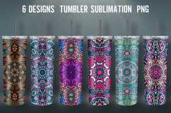Abstract Boho Seamless Tumbler Wrap Sublimation Design Product Image 1