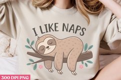 I Like Naps PNG, Funny Animals Sublimation PNG Product Image 2