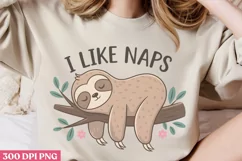 I Like Naps PNG, Funny Animals Sublimation PNG Product Image 2