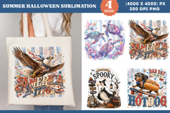 Patriotic Halloween Summer Sublimation PNG Product Image 1