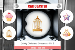 Dainty Christmas Ornaments Car Coaster Product Image 1
