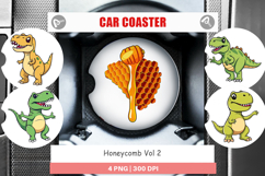 Car Coaster Honeycomb Product Image 1