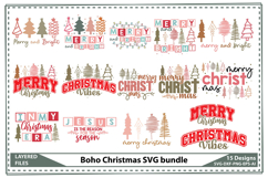 Boho Christmas SVG bundle, Funny Christmas Svg, Xmas Svg Product Image 1