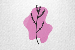 Minimal Abstract Branch on Pink Shape Embroidery Design Product Image 1