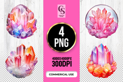 Crystal Cluster Clipart Sublimation PNG Product Image 1