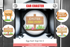 Car Coaster Egg Hunt Sign Product Image 1