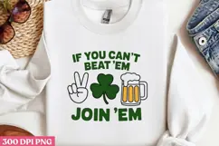 IF YOU CAN'T BEAT PNG, ST PATRICKS DAY Drink Sublimation Product Image 2