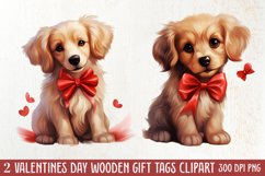 Cute Valentine Dog Clipart, Valentines Day Dog Clipart Product Image 1