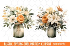 Rustic Spring Clipart, Vintage Spring Clipart Product Image 1