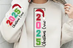 2025 Christmas crew PNG, Merry Christmas PNG, Merry & Bright Product Image 1
