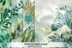 Tropical design digital paper Product Image 1