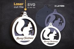 Squirrel Christmas Tree Toy SVG laser cut file for Glowforge Product Image 2