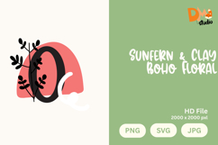 Sunfern &amp; Clay Boho Floral Monogram Product Image 1