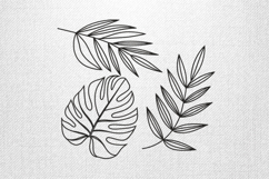 Tropical Leaf Outline Embroidery Design Set Product Image 1
