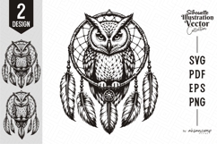 Owl Dreamcatcher SVG Product Image 1