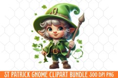 St Patricks gnome Clipart, St. Patrick&#039;s Day Clipart Product Image 1