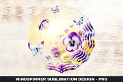 Flowers Wind Spinner Sublimation Design Product Image 1