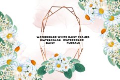 Watercolor Daisy Copper Glitter Frames Product Image 1