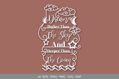 Dream Higher Than The Sky and Deeper Than The Ocean Papercut Product Image 2