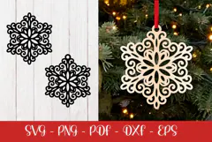 Snowflake laser SVG PNG| Christmas Snowflakes ornament Product Image 2