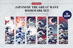 Japanese The Great Wave Bookmark Set,Hokusai Ukiyo-e Art Product Image 1