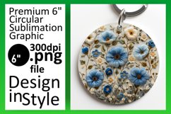 3D Embroidered Floral Ornament Sublimation Product Image 1