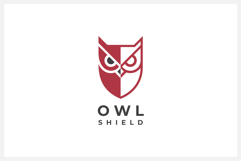 Owl Shield Logo Design Vector Illustration Product Image 1