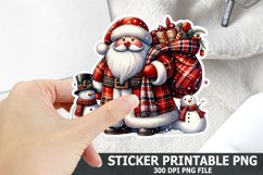 Christmas Santa Sticker| Christmas Sticker PNG Design Product Image 1