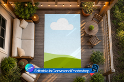 Zen terrace rug mockup Product Image 2
