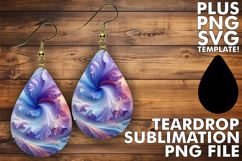 Cheerful Teardrop EARRINGS Design PNG, 3D Flower Product Image 1