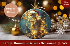 Funny Christmas Skull Ornament, Christmas Lights Ornament Product Image 1