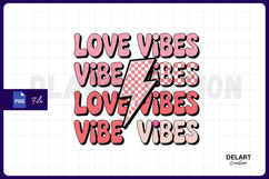 Love Vibes PNG, Valentine PNG Design Product Image 1