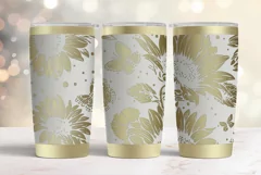 20oz Tumbler laser svg wrap|Sunflowers and Butterflies Product Image 2