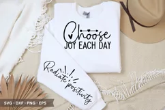 Choose Joy Each Day SVG Design - Sleeve T-shirt Design Product Image 1