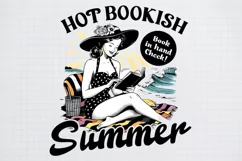 Retro Girl Quotes Hot bookish summer Black png Product Image 2