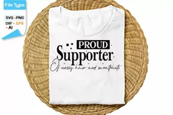 Proud Supporter Of Messy Hair And Sweatpants SVG Cut File Product Image 1