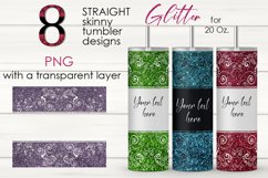 Skinny tumbler GLITTER ornament frame design bundle, PNG Product Image 1
