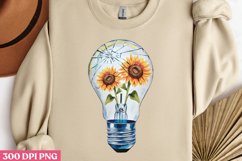 Light bulb with flowers inside PNG, Positive Sublimation PNG Product Image 2