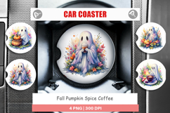 Fall Pumpkin Spice Coffee Car Coaster Product Image 1