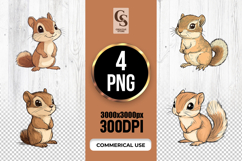 Cute Chipmunk Clipart Sublimation PNG Product Image 1