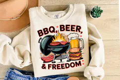 BBQ Beer & Freedom svg | Svg Files for Cricut | Shirt Svg Product Image 2