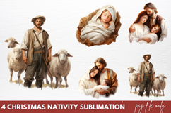 Christmas Nativity Sets Clipart PNG Product Image 1