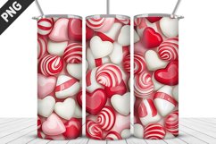 Lovely Hearts Tumbler Design | Valentine&#039;s Day Tumbler Wrap Product Image 2